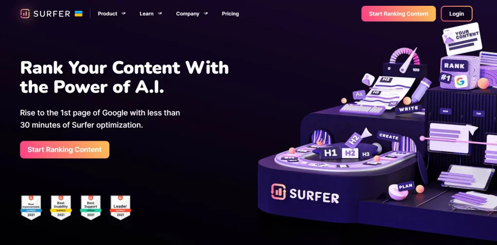 Surfer SEO Content Optimization Tool